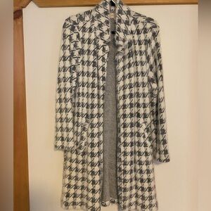 Melloday Houndstooth Knit Cardigan